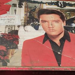 Large Elvis Russell Stover Holiday Candy Tin