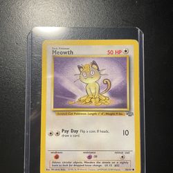 Meowth Basic Pokemon (gold Rim)