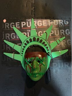 The purge lady liberty mask glow