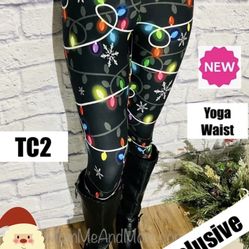 NEW Womens Christmas Leggings Soft As Lularoe OS/TC/TC2 