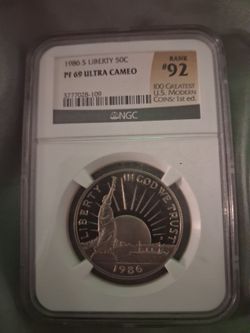 1986s liberty 50c pf 69 ultra cameo