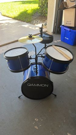 Gammon Kids’ Junior Drum Set – Blue