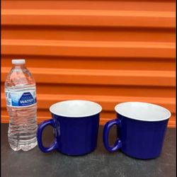 Blue Ceramic Mugs - 16 pcs