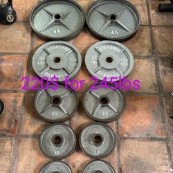 245 Lb Olympic Weight Set 
