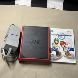 Wii Mini Console Bundle With Mario Kart And Power Chord for Sale