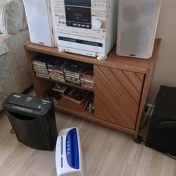 Stereo Cabinet w/CD Player & CD'S 