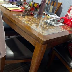 Kitchen Table Including 6 Chairs 