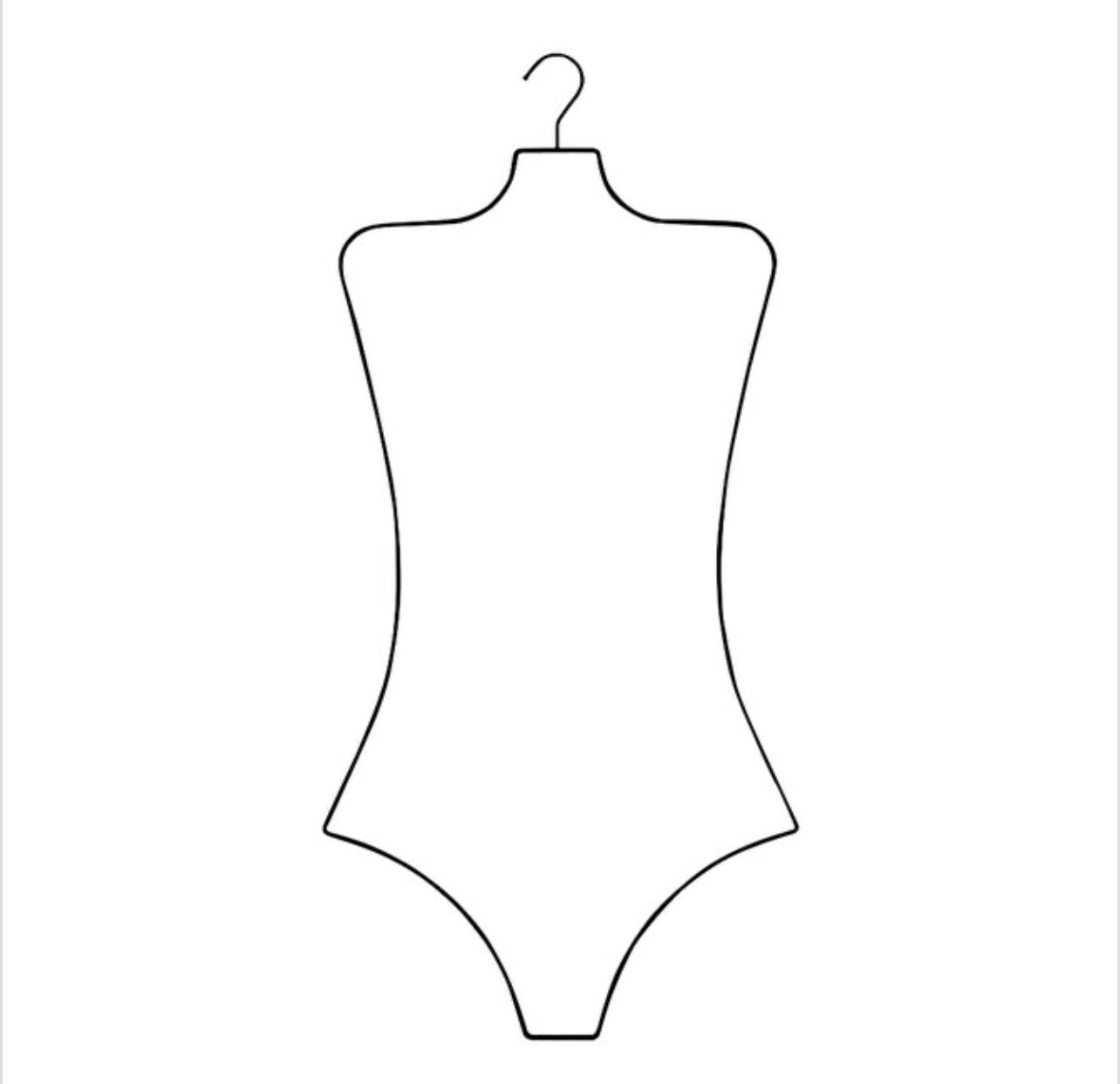 Women’s Swimwear/Lingerie hangers In Black 12 Quantities