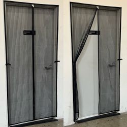 NEW 39x83 Inch Tall Easy To Install Magnetic Automatic Closing Mosquito Insect Flies Screen Fits Standard Door Velcro To Door Frame 
