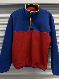 Vintage 90s Nike ACG Trango Tower Snap T Fleece Pullover Sweatshirt Size Small