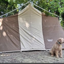 10x14 Foot Tent - Also Selling Dining Canopy, 2 Coleman Cots