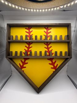24 Ring Post Wooden Display Case for Sports Medals