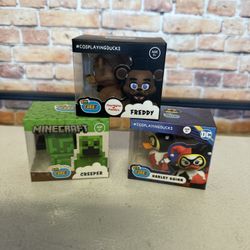 Tubbz set of three ducks Freddy Harley Quinn Creeper