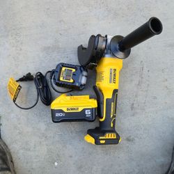 Dewalt 20v Grinder Brushless Set With Battery 6.0 And Charger Brand New 