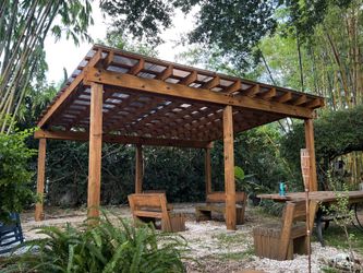 Wood pergola
