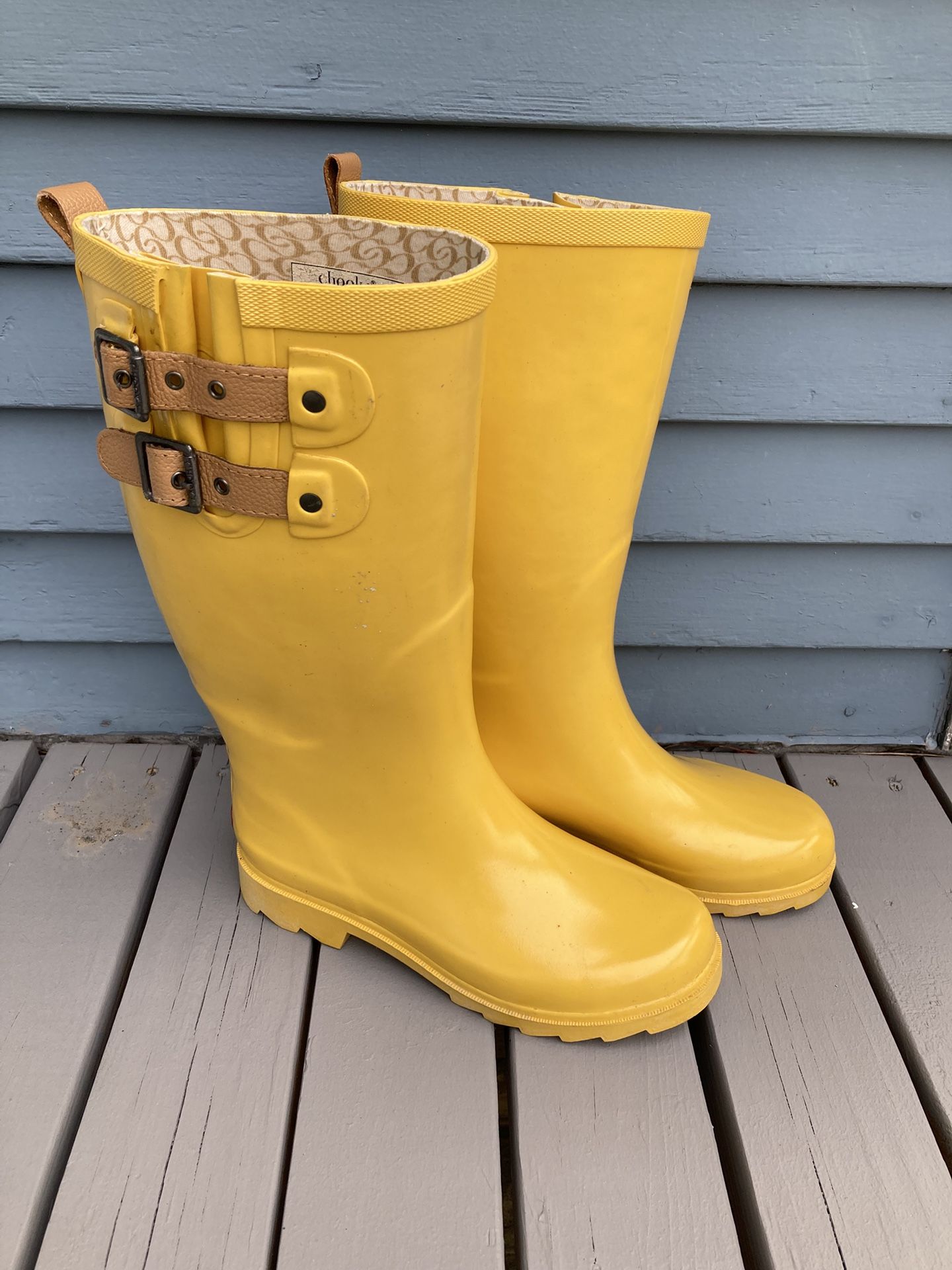 Chooka Yellow Rain Boots Size 7