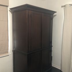 Modern Wood Armoire 
