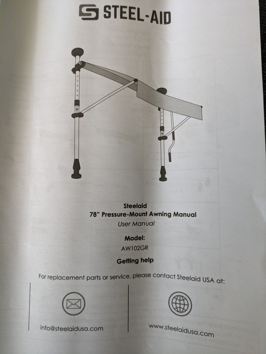 Steelaid Manual Retractable Awning 78 Outdoor Sun Shade for Sale in  Chandler, AZ - OfferUp