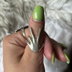 Super Unique Vintage Mexican Sterling (925) Hand Ring