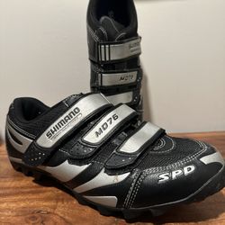 Shimano MD76 SPD Cycling / Mountain Biking Shoes With Cleats– Men’s Size 44