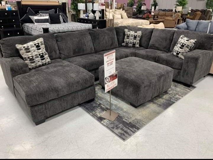 🚩SAME DAY DELIVERY🏁New Ashley Oversized Sectional.》39 Down Payment
