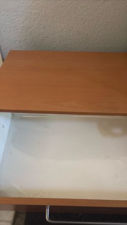 Wood Laminate Dresser with Open Drawer