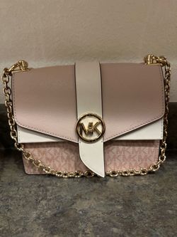 Michael Kors Pink and White Crossbody Bag