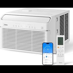 Phone & Remote Control Midea 1 TON 12,000 BTU U Shaped Window Air Conditioner 9X Quieter Inverter technology 550sqft