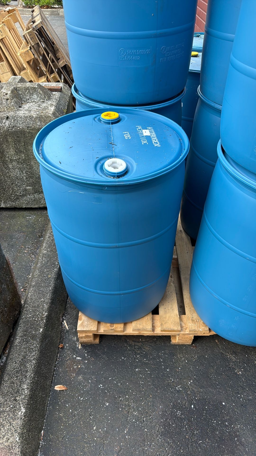 Blue Barrel, Plastic Barrel, 55 Gallon - Food Grade