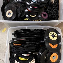2 Huge Boxes Of Vinyl Records 7” 45rpm