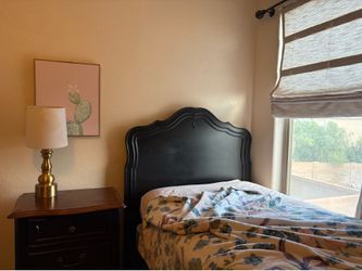 Twin bed and night stand