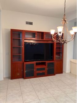 Entertainment center with TV