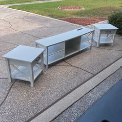 TV Stand and End Tables Set