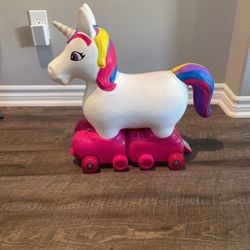 Inflatable unicorn Ride On Toy