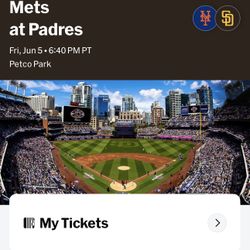 Padres Vs Mets 6/5 FRIDAY
