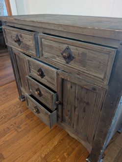 Rustic Solid Wood Sideboard / Buffet Cabinet