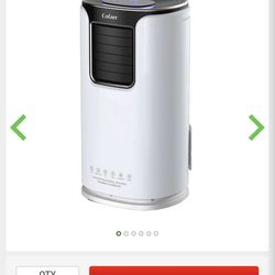 Colzer Colzer-002 14000 BTU Portable Air Conditioner Dehumidifier for Rooms up to 500 Sq.ft. with Remote Control and Washable Filter