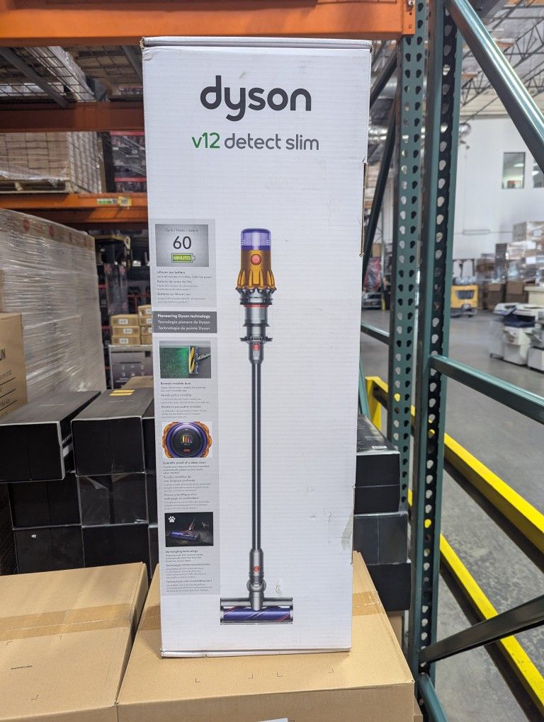 Dyson - V12 Detect Slim Cordless Vacuum with 8 accessories - Yellow/Iron