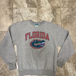 Champion Florida Gators Eco Fleece Crewneck Sweatshirt Gray Size Medium 