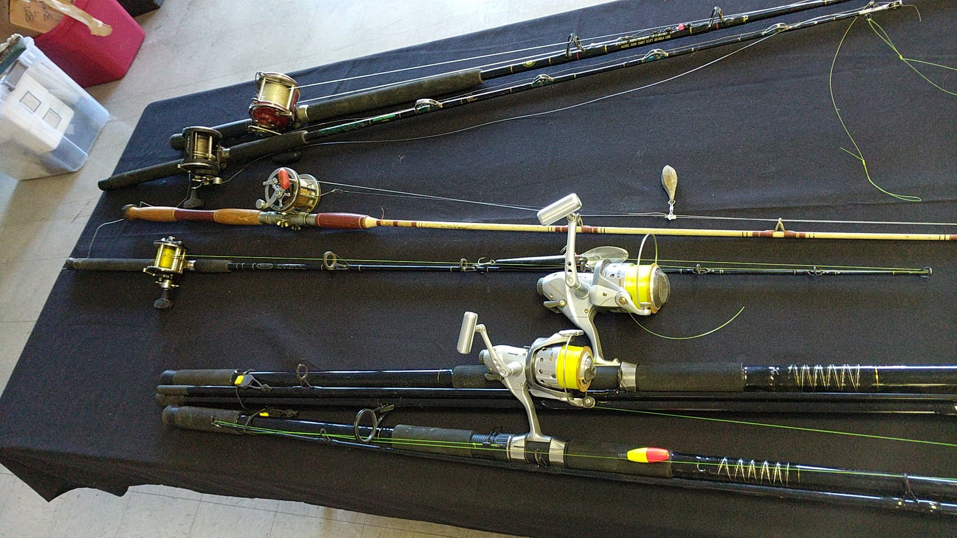 Penn reels and various rods