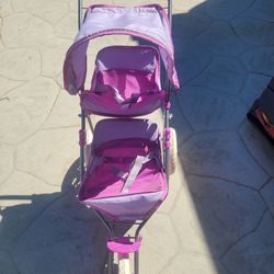 Doll double stroller