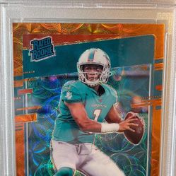 2020 Donruss Optic Tua Tagovailoa Orange Scope Prizm /79 Rated Rookie RC #152