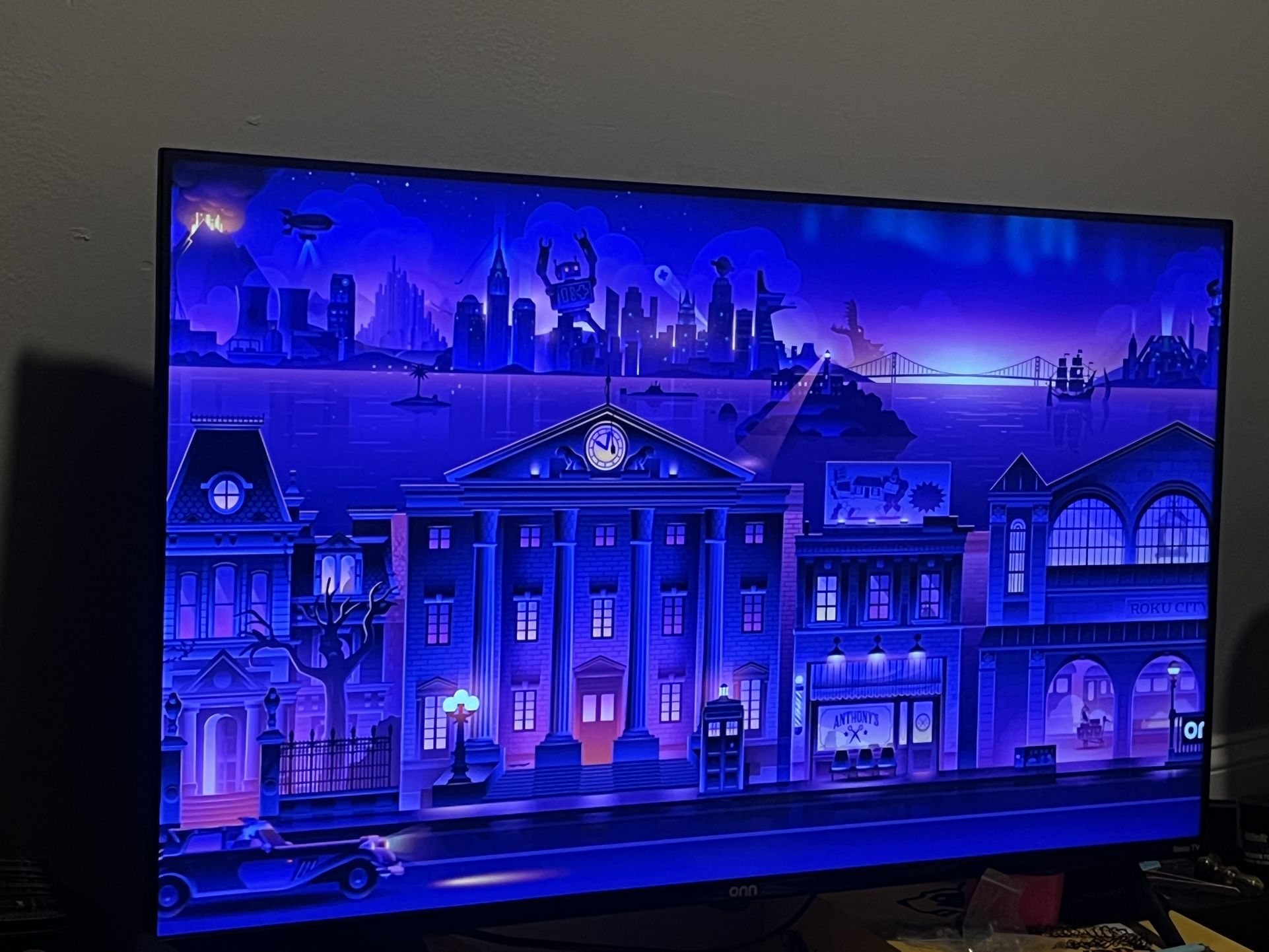 43 in onn roku tv + mount