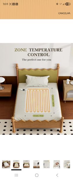 GOTCOZY Individual mini size thermal mattress protector 31 x 55 inches, electric mattress protector with 9 heat settings and 10 hours of machine washa
