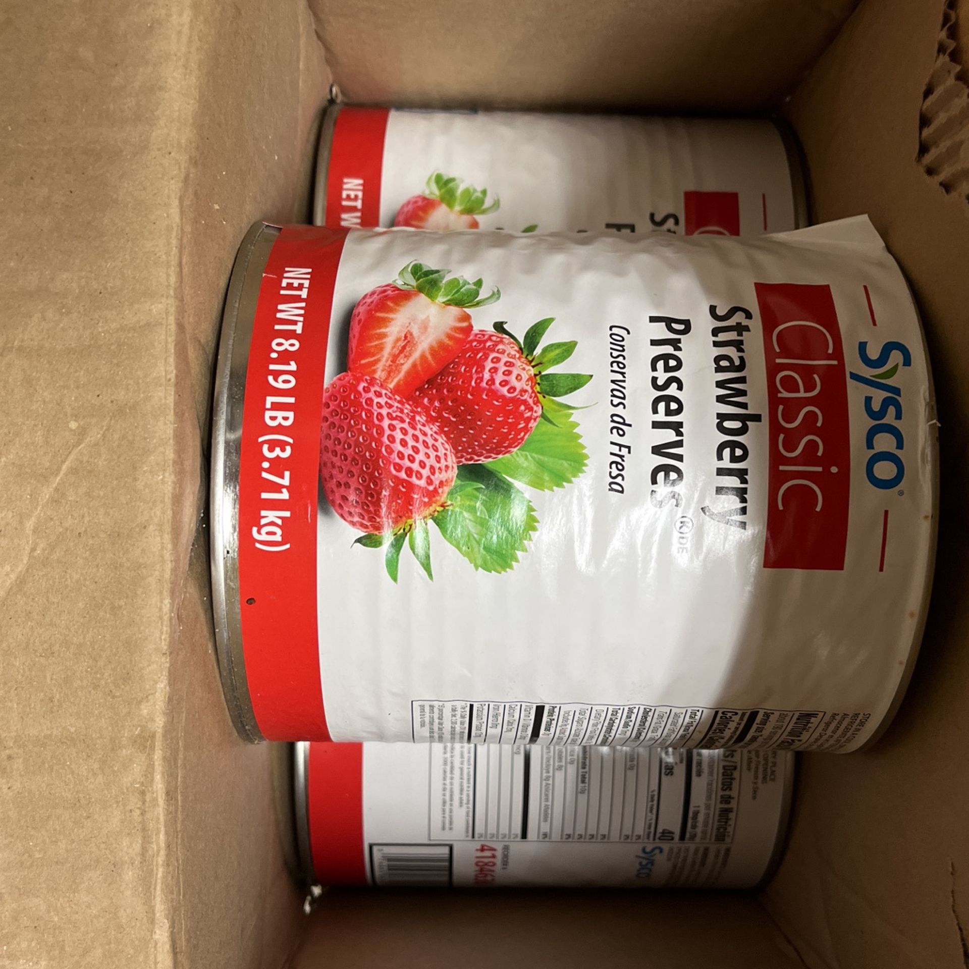 8Lbs Can Of Strawberry Preserves (Sysco)