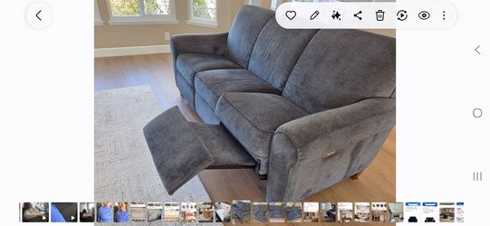 Living spaces reclining couch