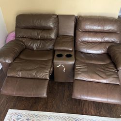 Leather Tv Couch Sofa 