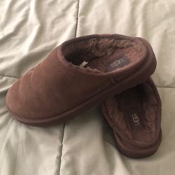 UGG Classic Slip on Nubuck Slippers Mules Burnt Ceder Brow
