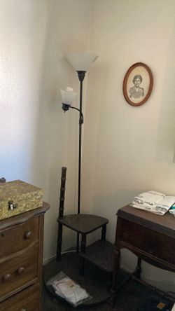 Floor lamp and corner table