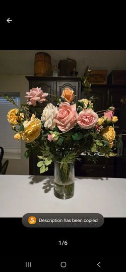 Fake flower arrangement